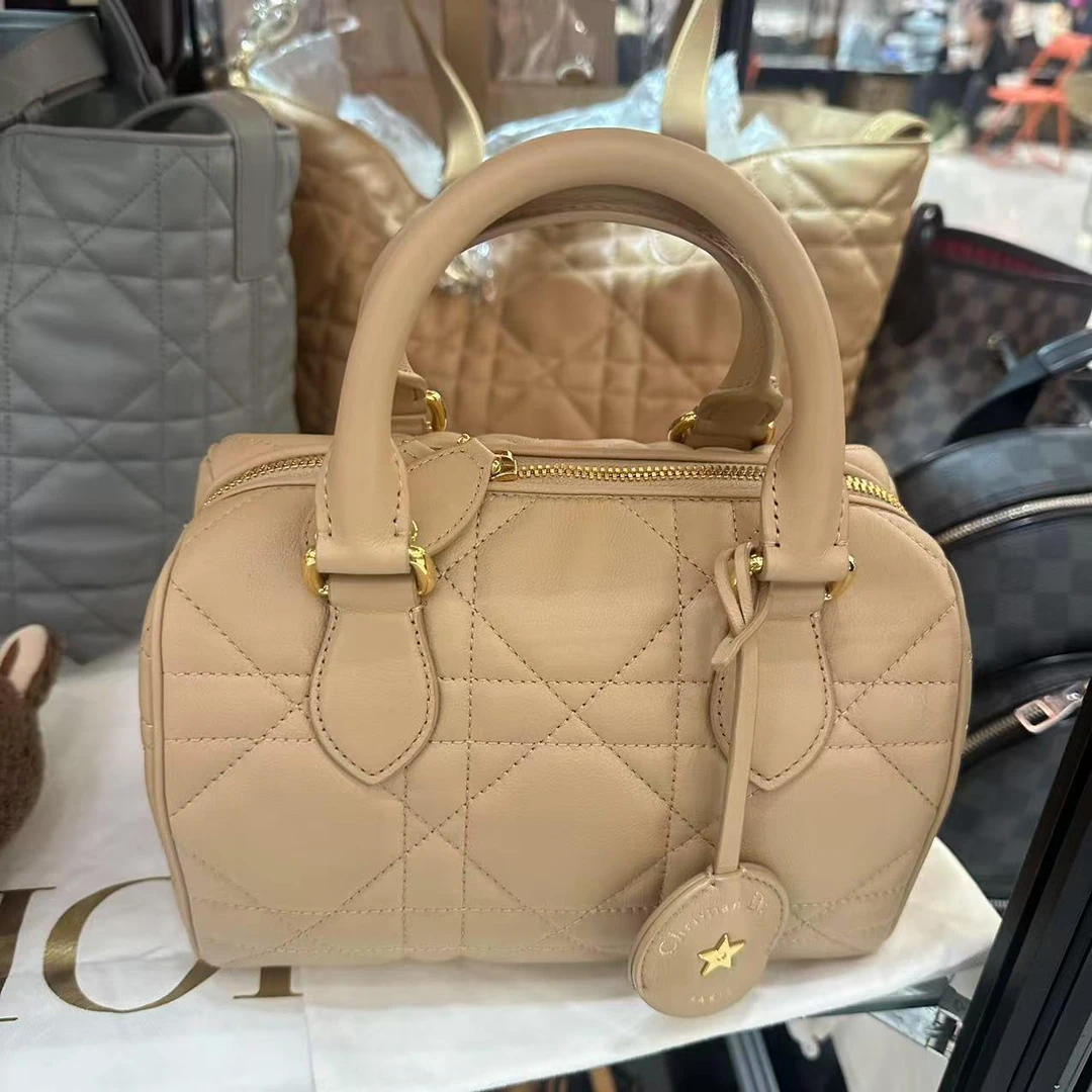 95新 DIOR/迪奥 迪奥 奶茶色手提/二奢包包