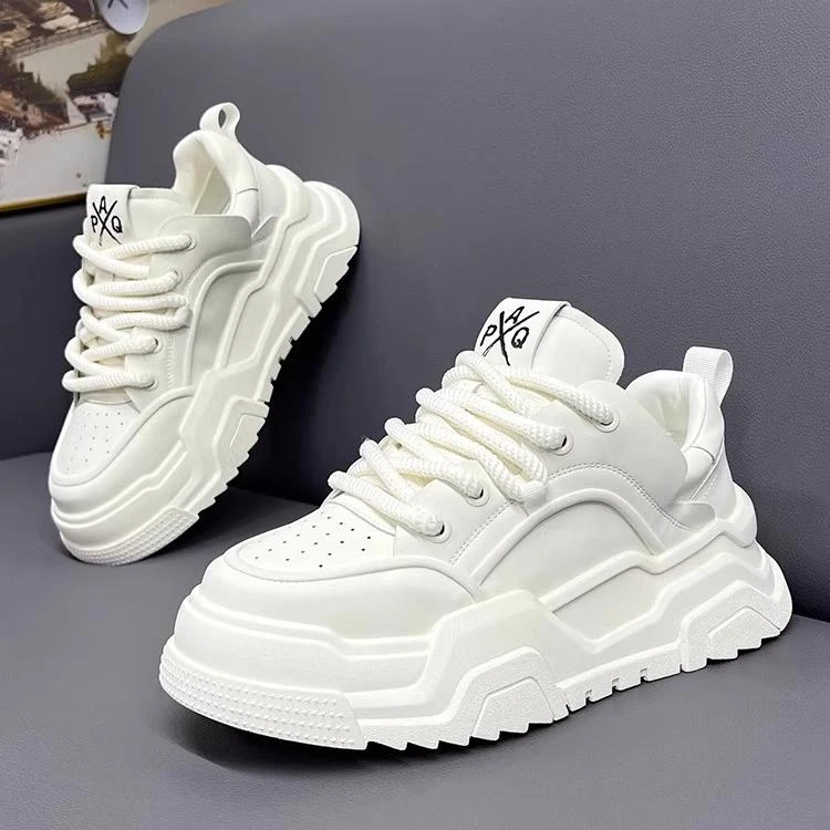 欧洲站男鞋2025新款夏季时尚厚底小白板鞋男士面包鞋休闲运动潮鞋