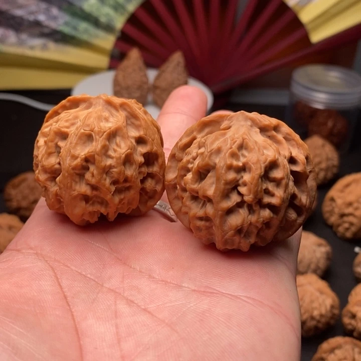 把件文玩核桃43尺全品苹果圆