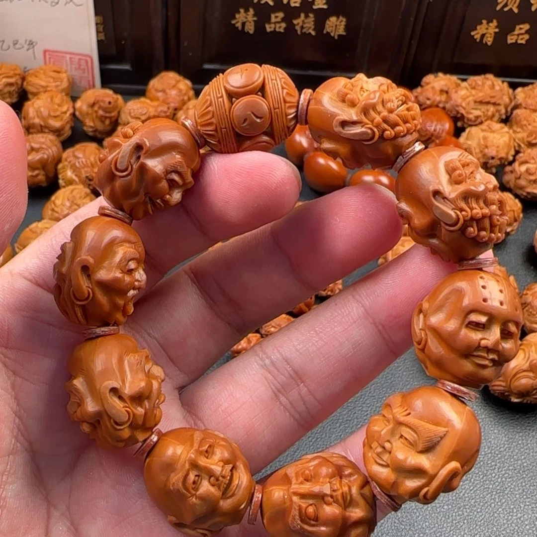 橄榄核手串/手链2.0铁核须派十八罗汉手串