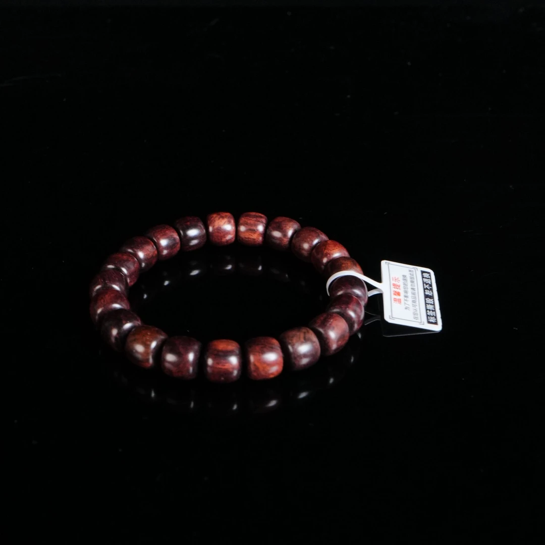 DY-B8971 海南黄花梨紫油梨桶珠手串 0.9x1.0cm 12.73g