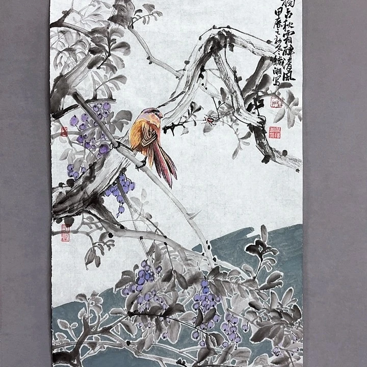 国画亲笔手绘放心去藏