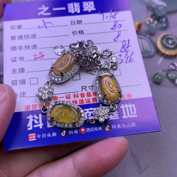 颈饰未镶嵌翡翠小***ღ