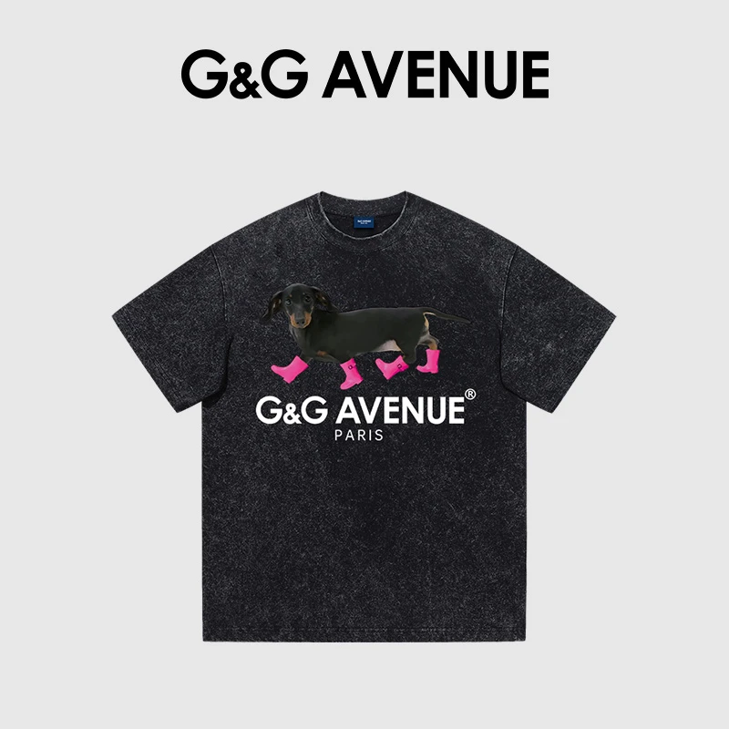 法国G&G AVENUE轻奢潮牌夏季新款纯棉短袖T恤男女同款-GT2525051