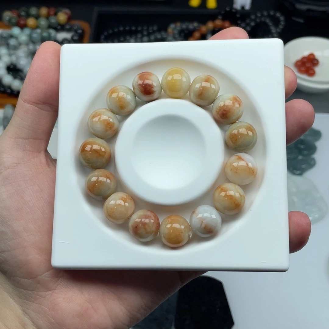 翡翠未镶嵌颈饰大卡手串卡13