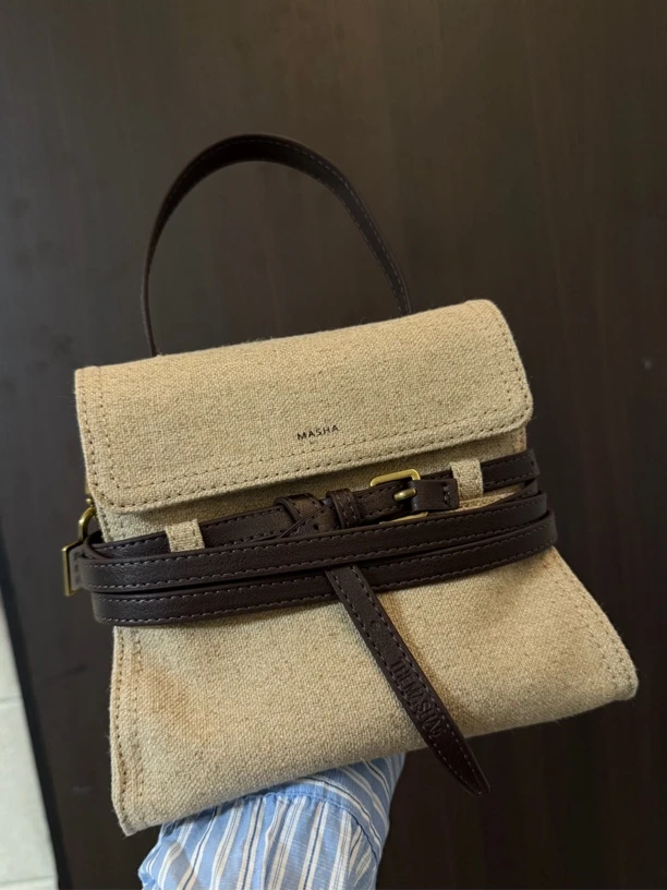 洋包贩售-未染本色 别致造型设计感手提包斜挎包