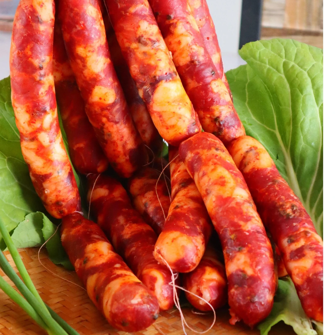 粮食猪肉麻辣香肠2斤  四川烟熏  正宗川味 柏枝丫熏制