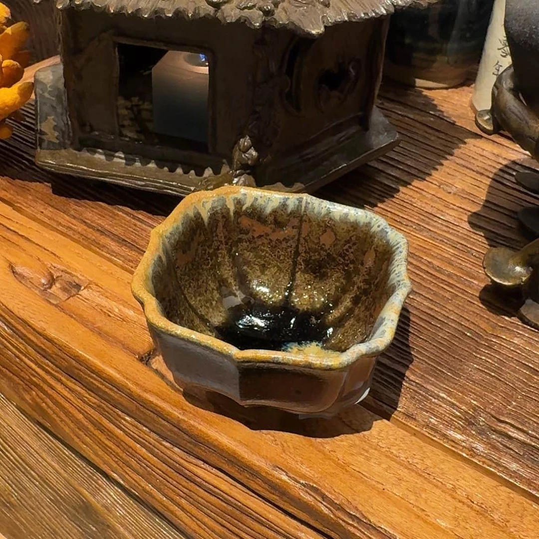 夏*柴烧襟纹杯精品