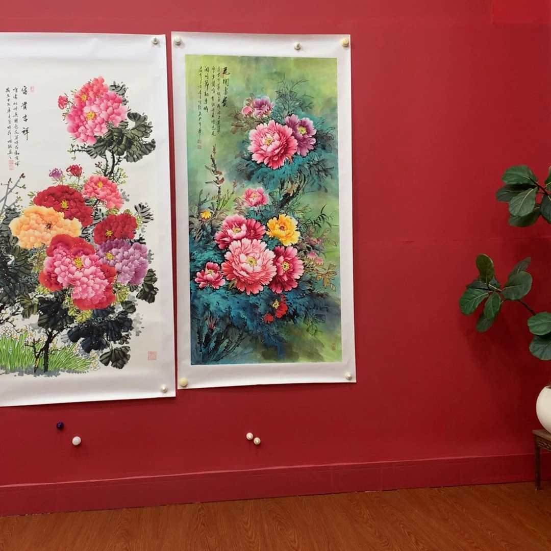 叶***生国画四尺四尺四尺四尺精品牡丹