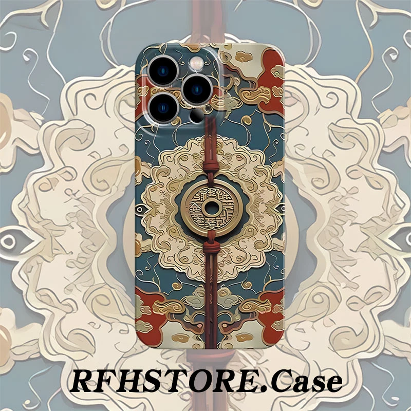 闪度侠花云铜钱适用苹果17promax菲林手机壳华为P70vivo小米oppo