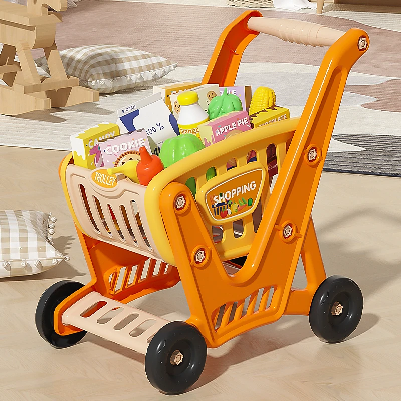 麦乐宝儿童购物车玩具女孩过家家宝宝小推车大号男孩水果切切乐
