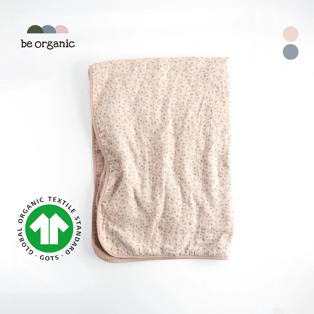 be organic【有机棉六层纱布午睡毯】婴幼儿童宝宝盖被秋冬新款