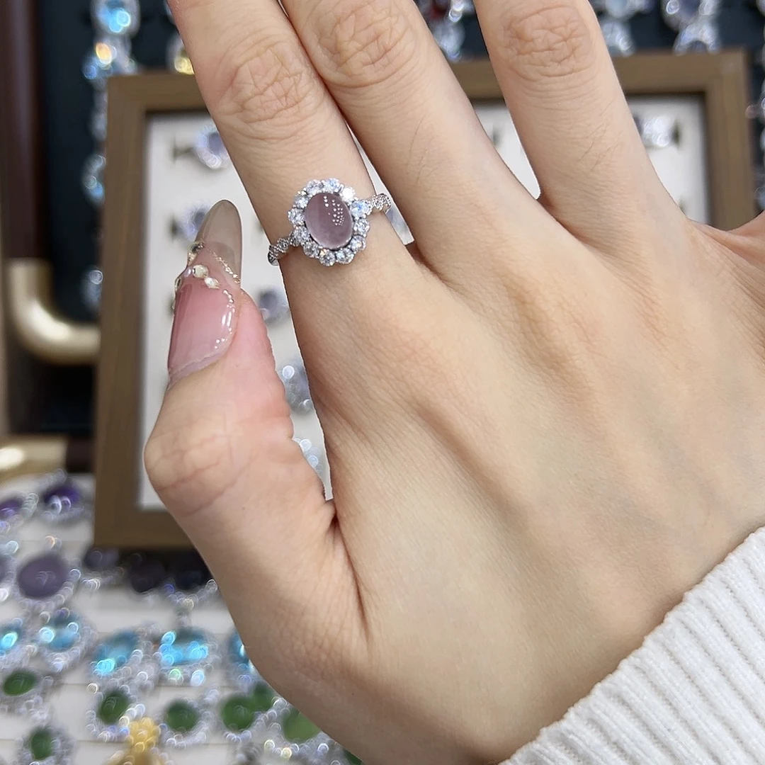 萤石银S925镶嵌戒指