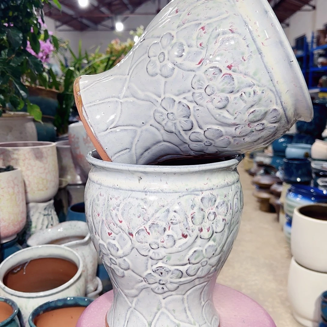 紫砂花盆高24口20……