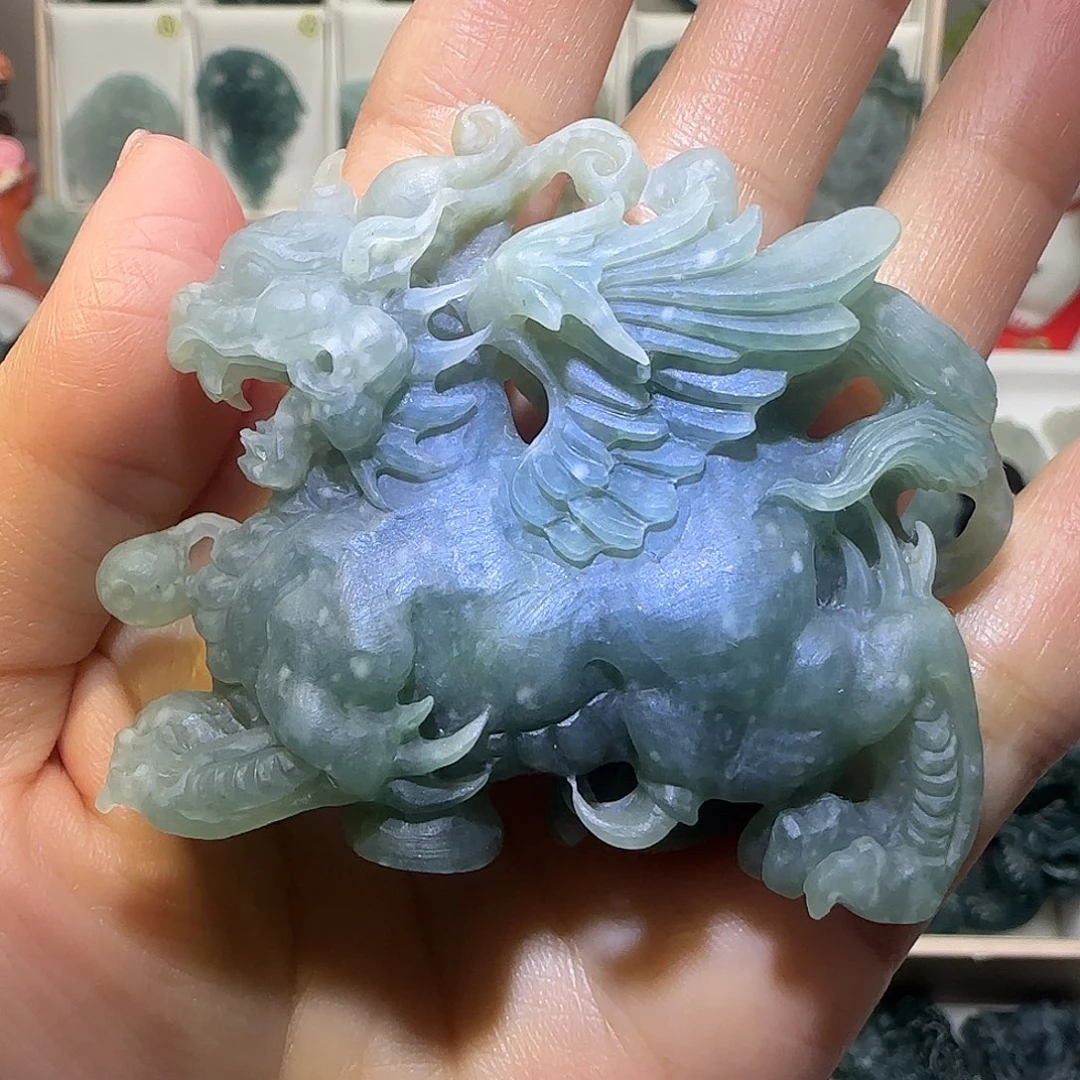 定制翡翠未镶嵌大威天龙翡翠定制