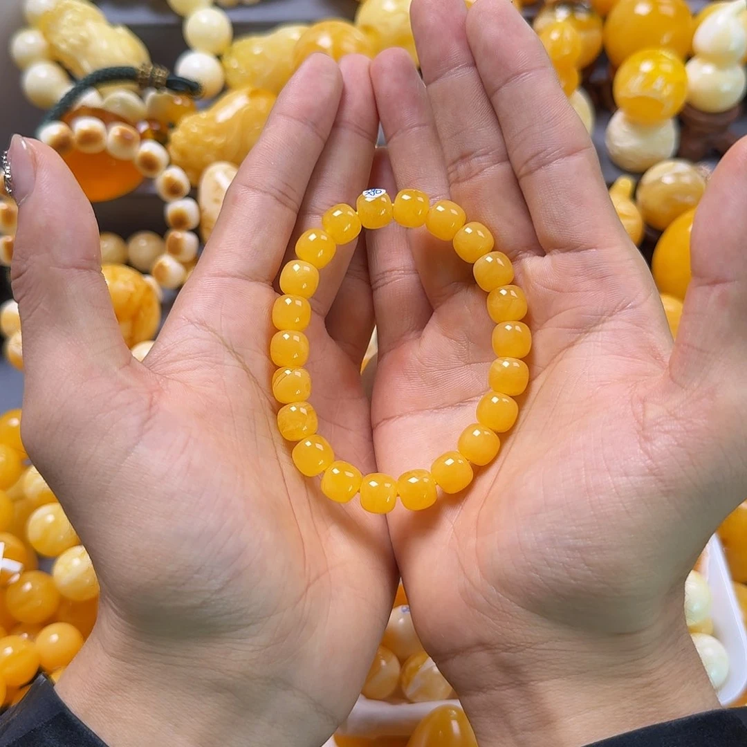 琥珀珠宝奇石未镶嵌同料老型10mm