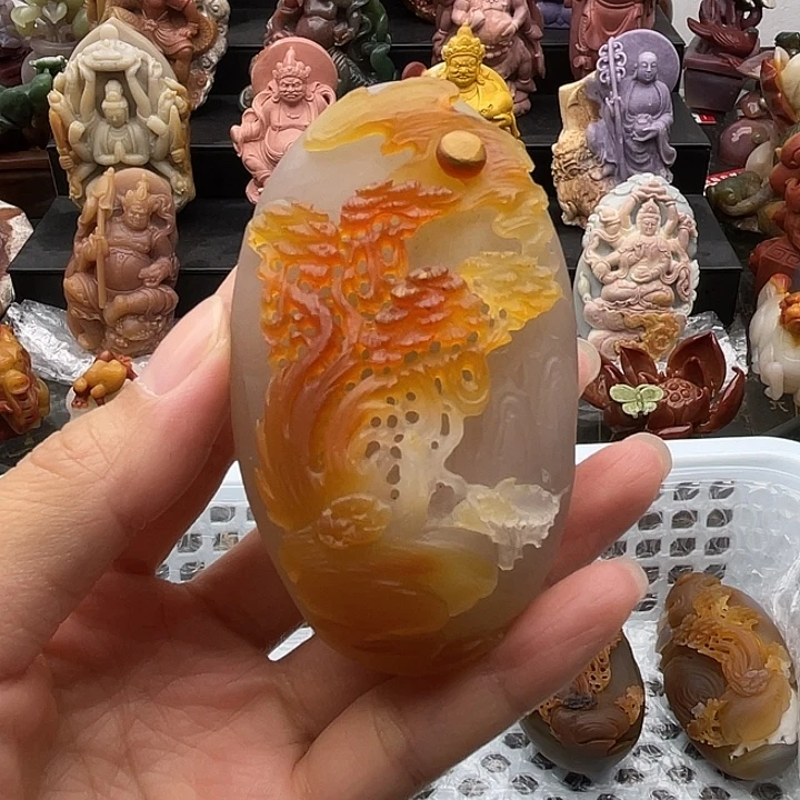 石英质玉未镶嵌手把件