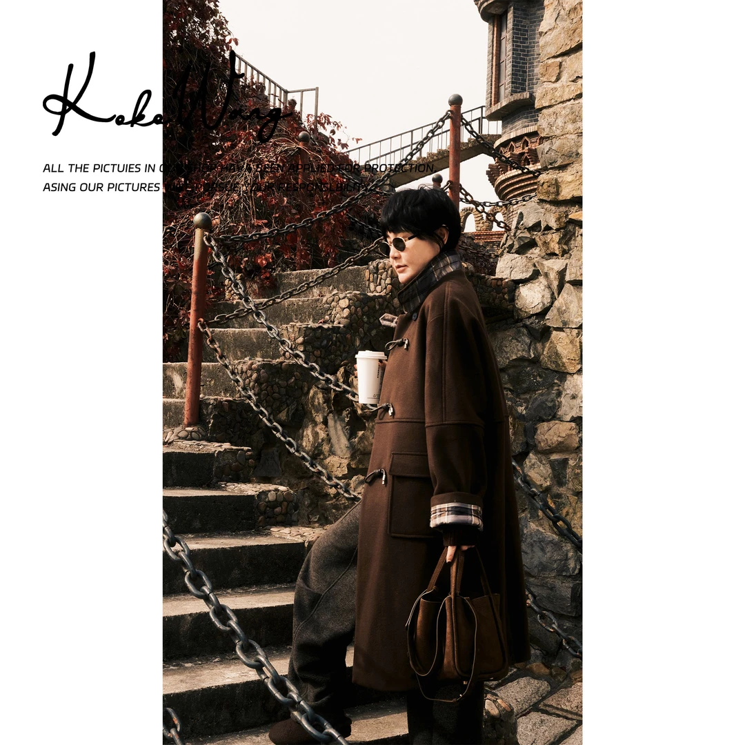 KOKO WANG【学院风】秋冬女装大衣洋气炸街羊绒毛呢外套X7485I23W05