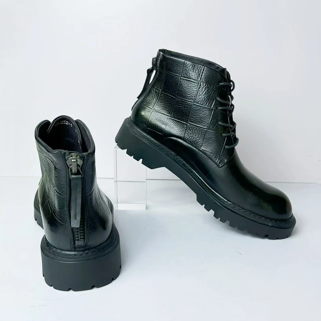 后拉链前系带时尚休闲日常舒适马丁靴3251