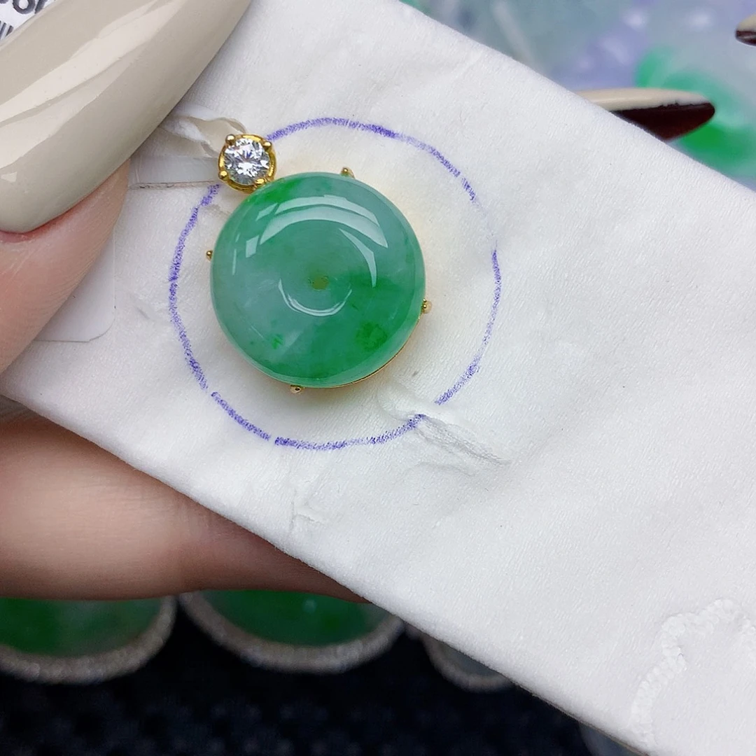 翡翠未镶嵌颈饰天然缅甸翡翠a货百元以上9元证书费自理