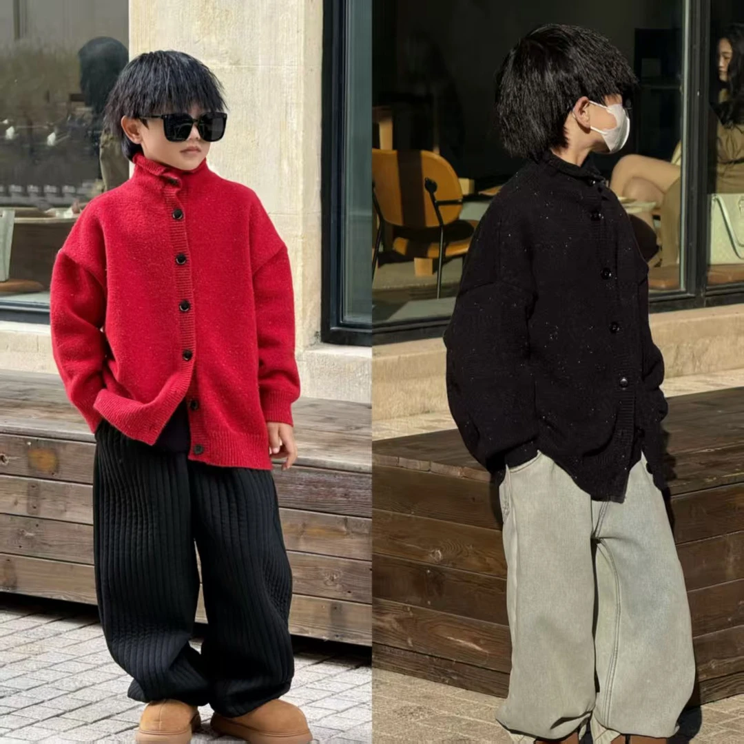 现货  THE LUHAN【亮晶晶】秋冬潮牌会发亮的毛衣亲子装中大童25790