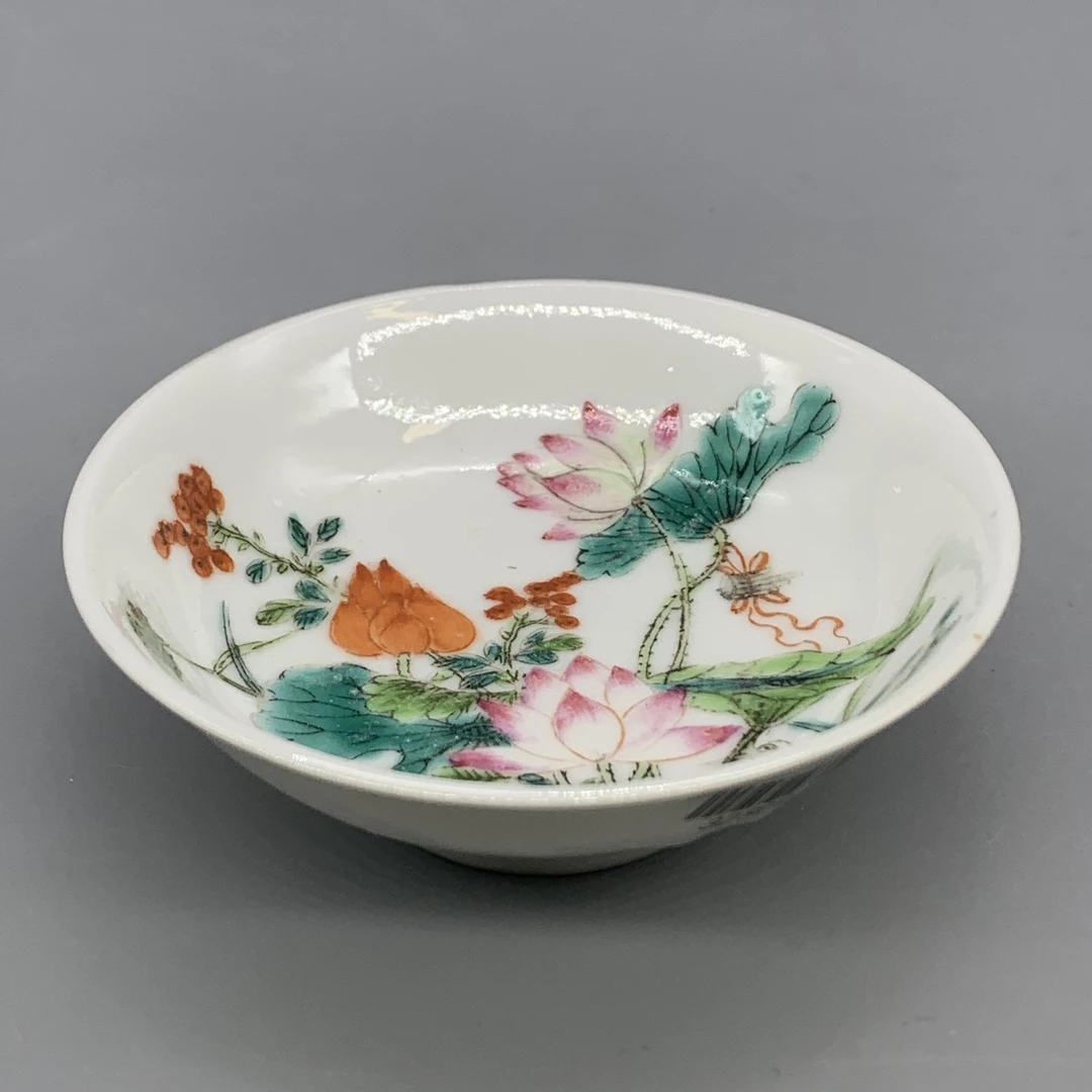 32509208*民国粉彩花卉纹碟/瓷器三/江苏省文物总店/J