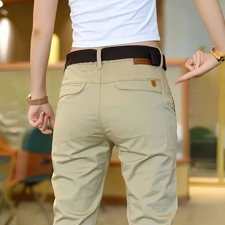 秋季新款潮流男士商务小直筒时尚百搭弹力修身休闲裤户外棉质西裤