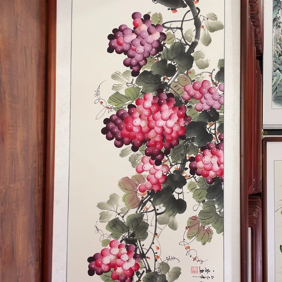 飞***1国画带框尺寸63*123厘米