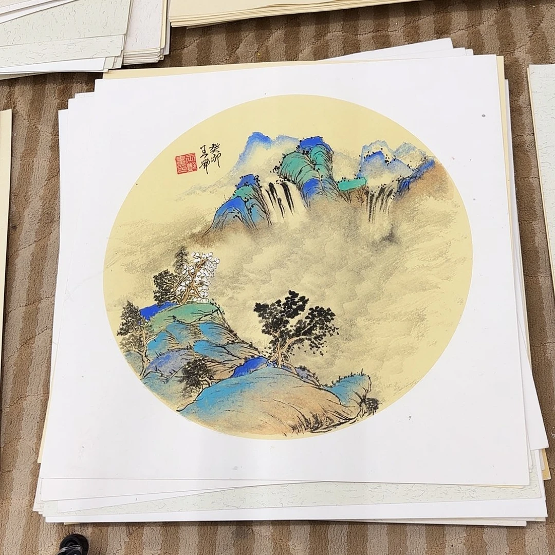 国画花鸟等图案和50.50