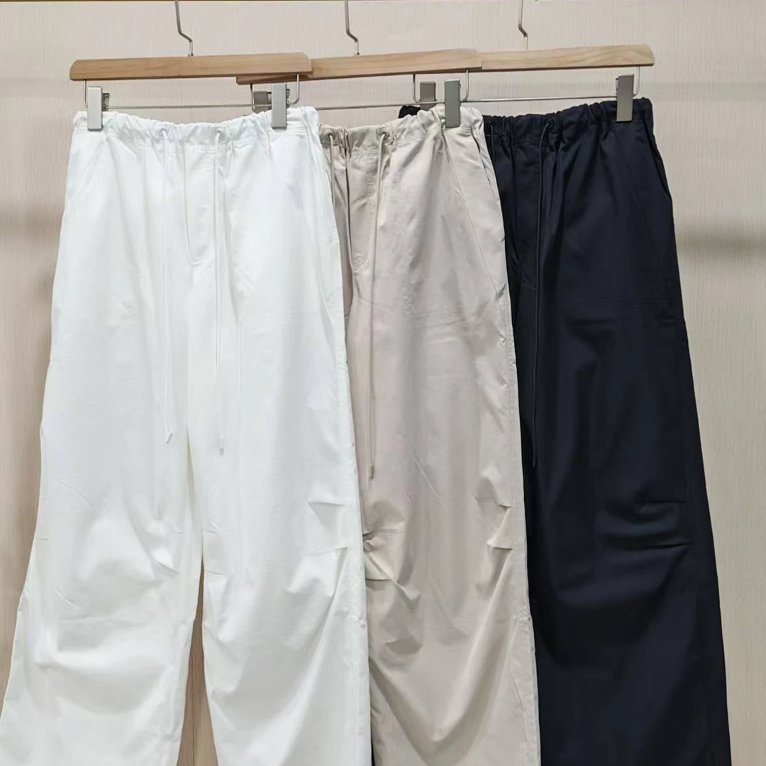 【Hua】030早秋新款休闲百搭松紧腰薄款面膜裤阔腿裤工装裤休闲裤