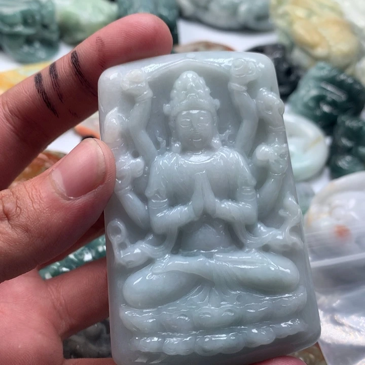 翡翠未镶嵌颈饰保真天然a货翡翠