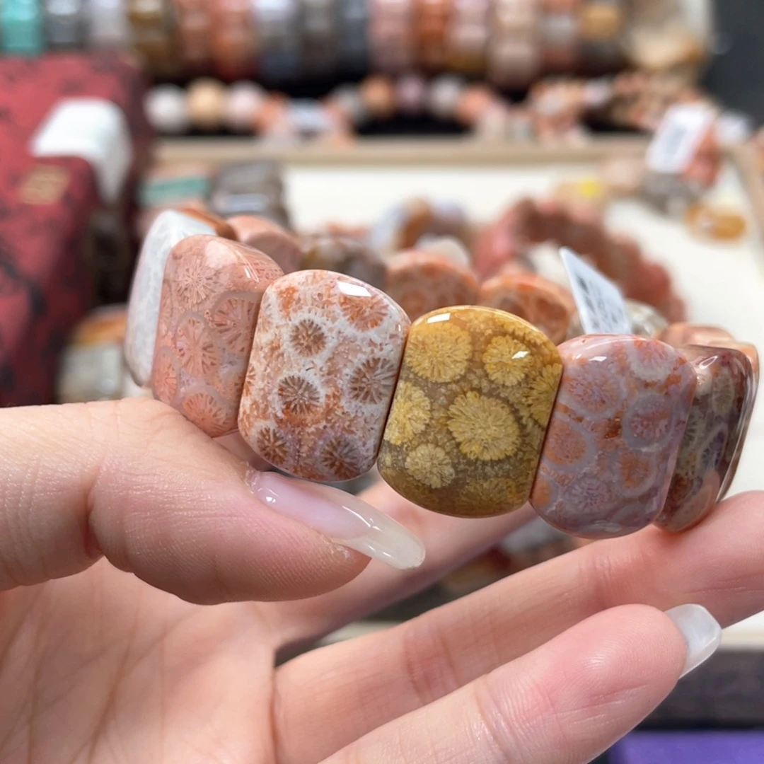 硅化珊瑚（珊瑚玉）手链未镶嵌C****喵283