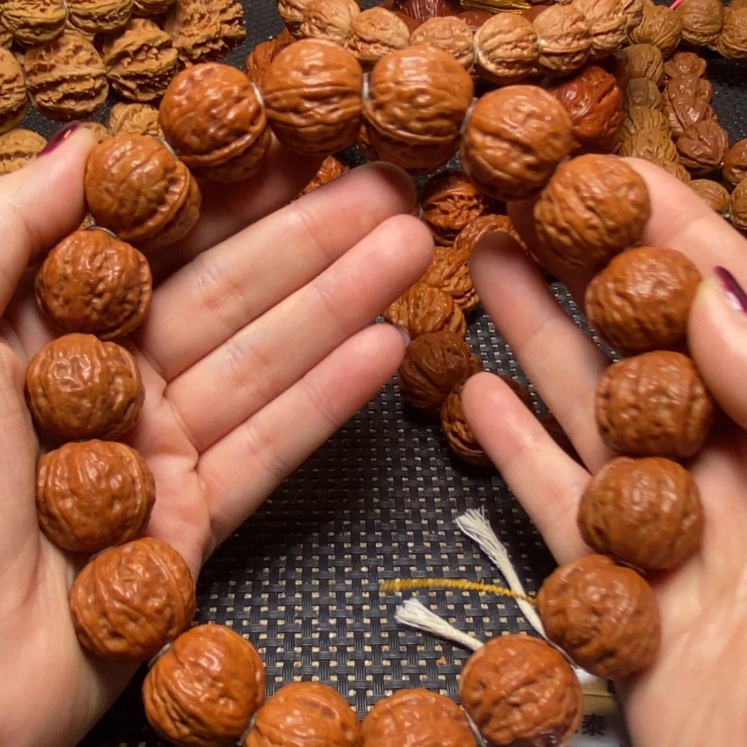 文玩核桃手串粗筋磨盘