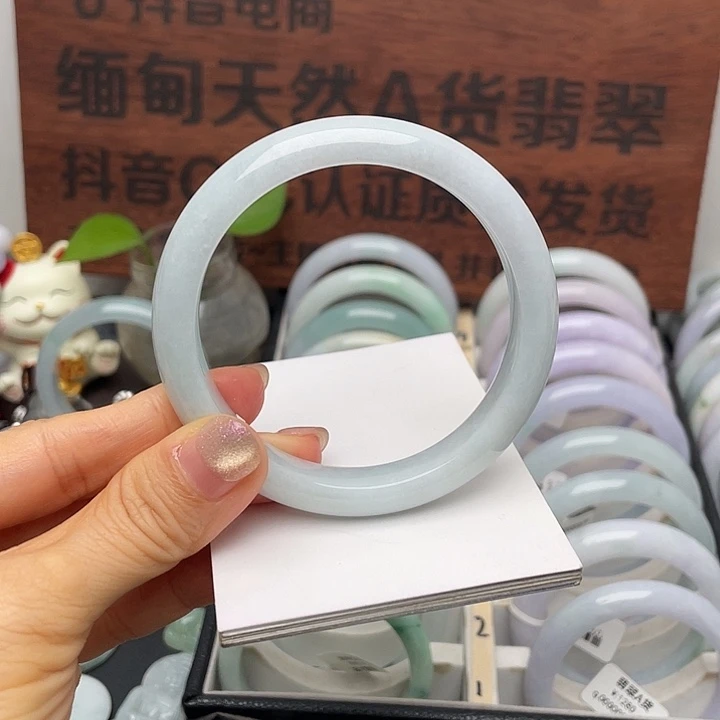 汐****翡翠未镶嵌手镯59正圈