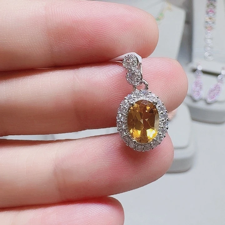 吊坠925银合成立方氧化锆