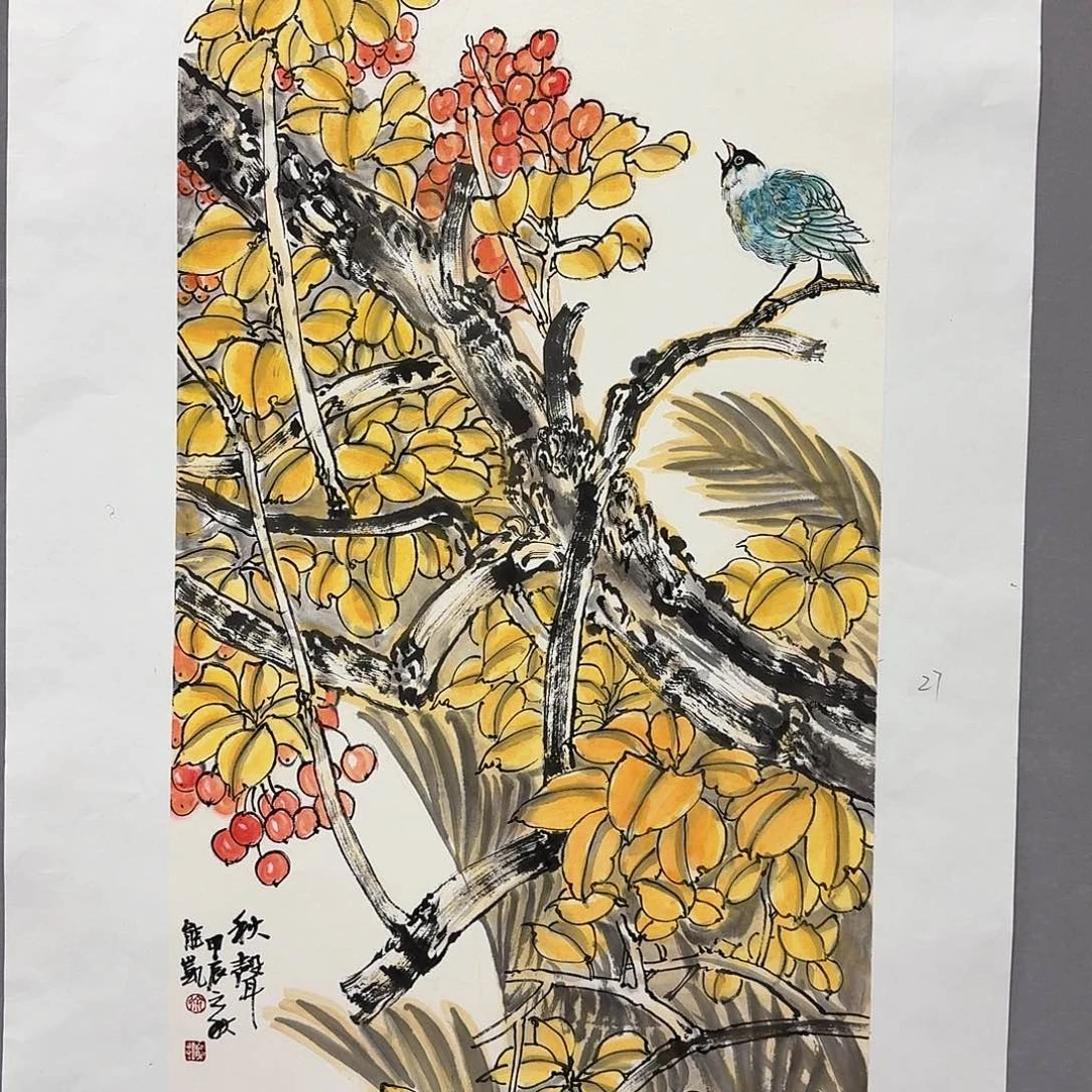 国画亲笔手绘放心去藏