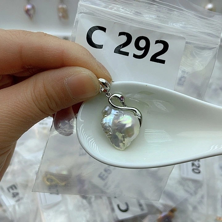 淡水珍珠颈饰银S925镶嵌