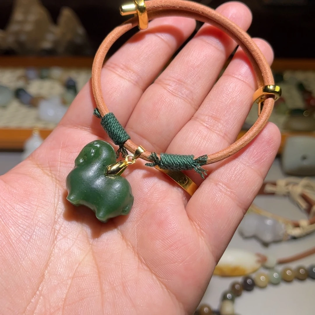 和田玉未镶嵌手链