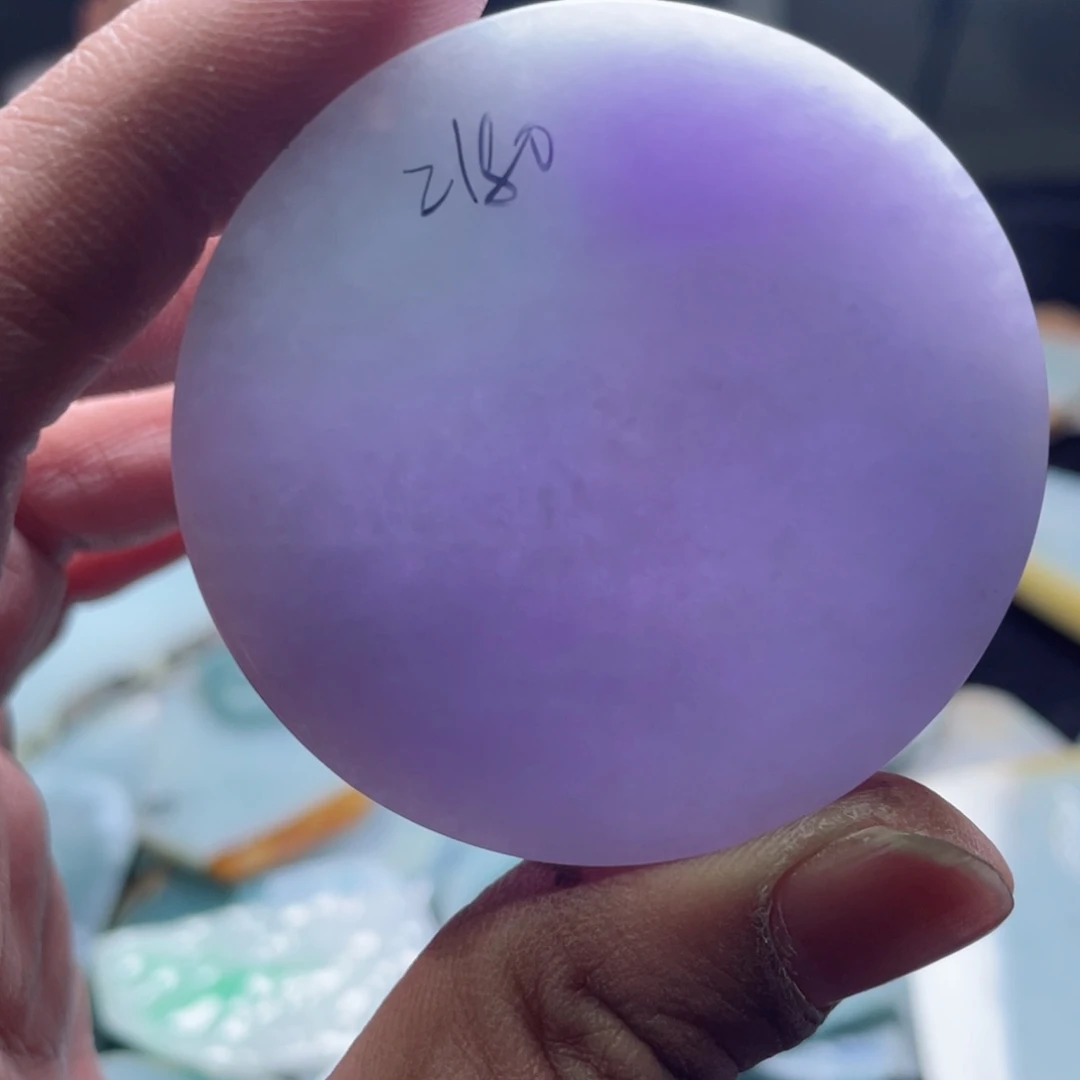 定制翡翠未镶嵌弥*佛包工山鬼铜钱