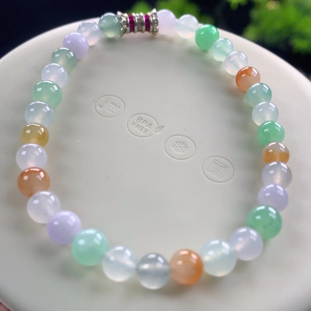 翡翠未镶嵌手链85号卡6.3