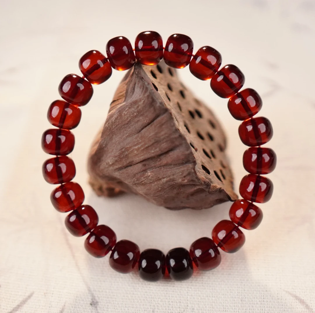 【亿景珠宝】10+老型缅甸天然血珀手串手链单圈素圈经典素雅气质