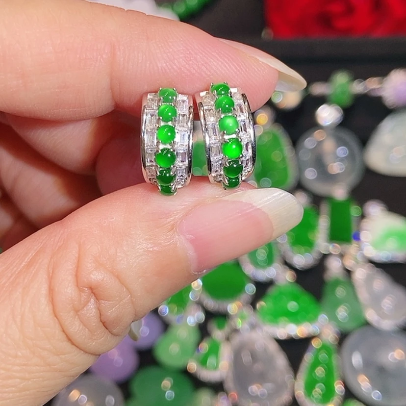 【闪购商品】未镶嵌翡翠耳饰天然翡翠