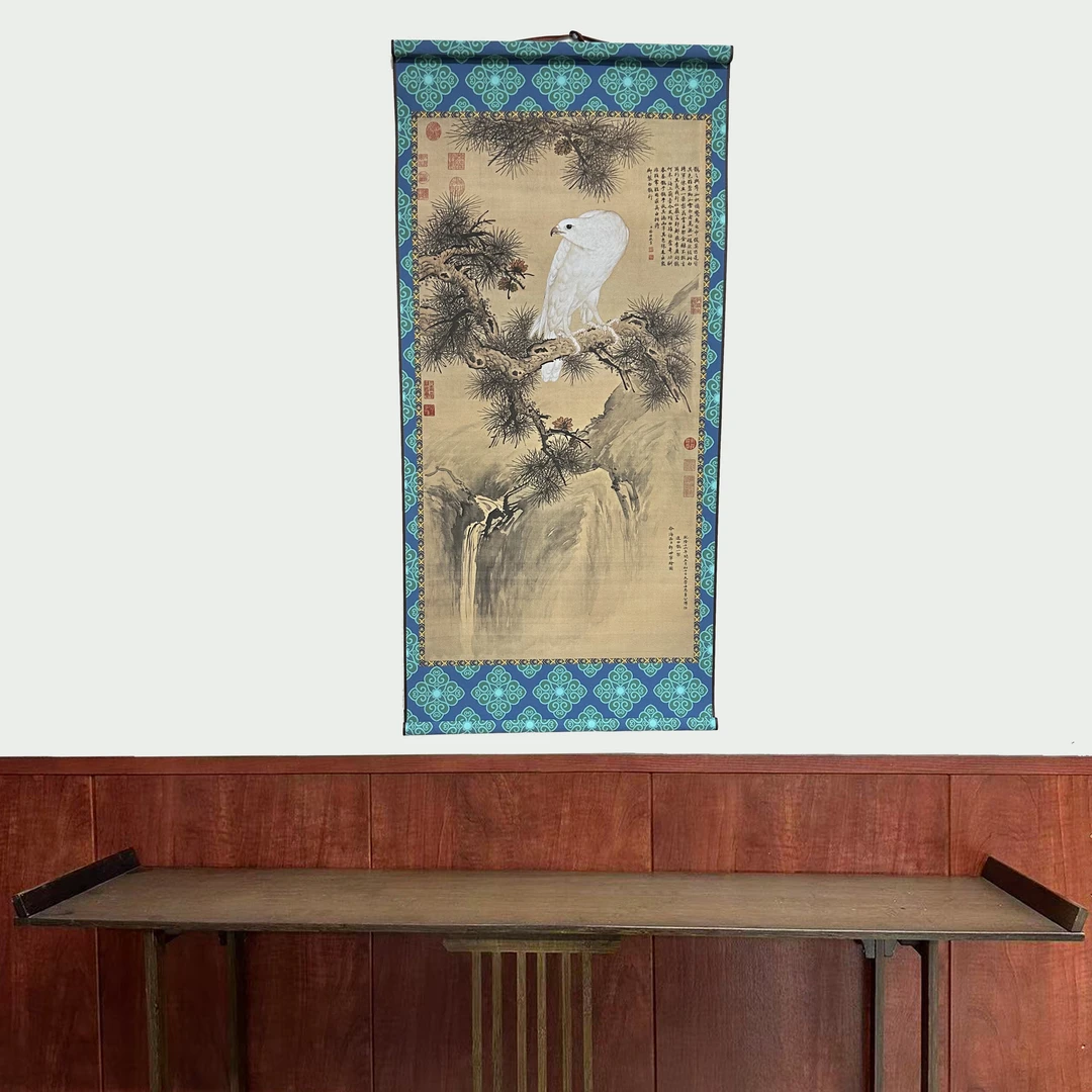 【傲视群雄】净尺寸40X85cm简约挂轴装饰画