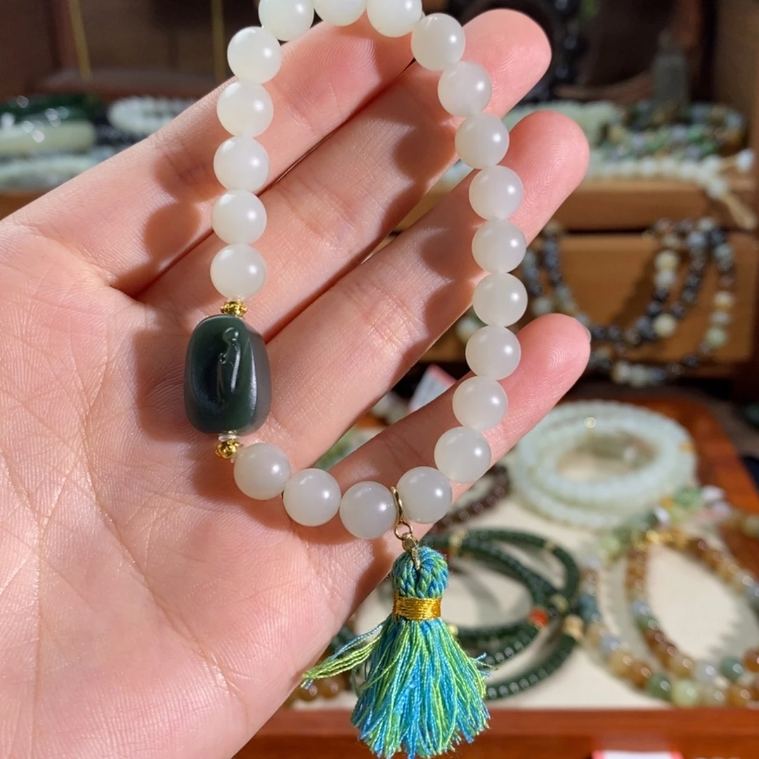 和田玉未镶嵌手链