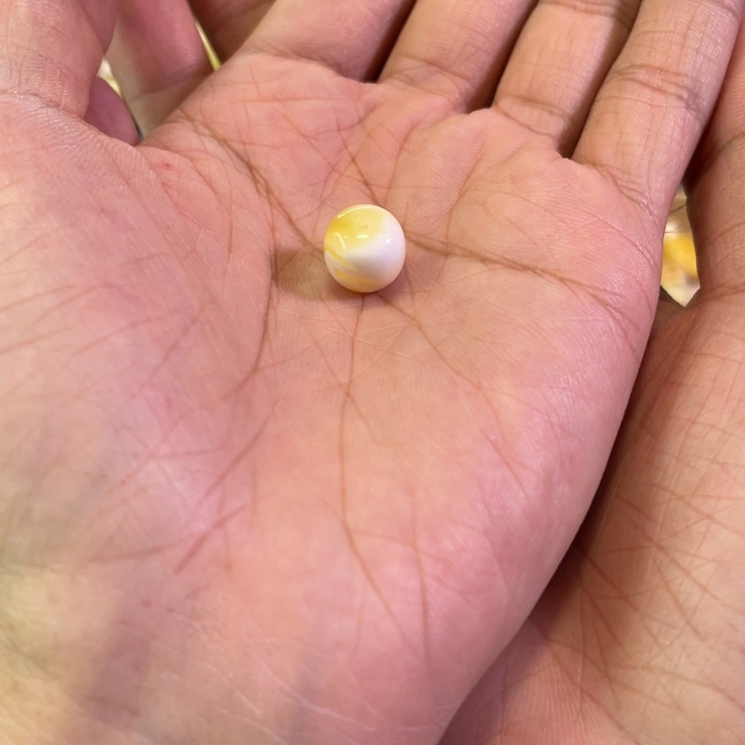 ゛***༗琥珀未镶嵌裸石M5109金瓷白老型单珠