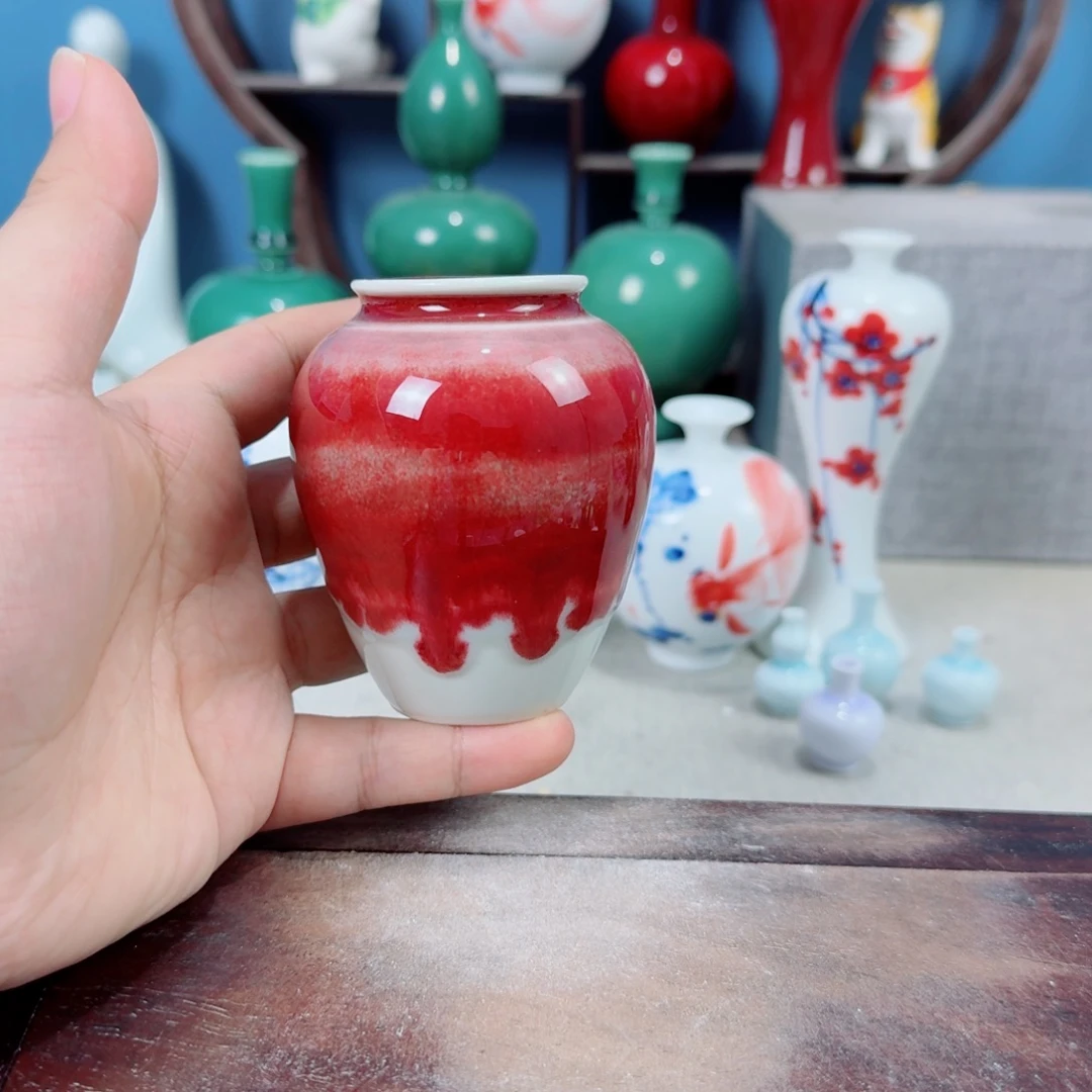 陶瓷手工小花器摆件