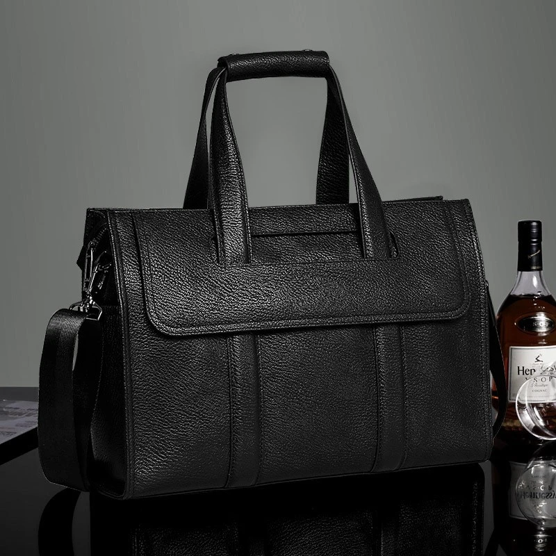 横款男包公文包旅行真皮男士手提头层牛皮电脑包15.6寸商务大容量