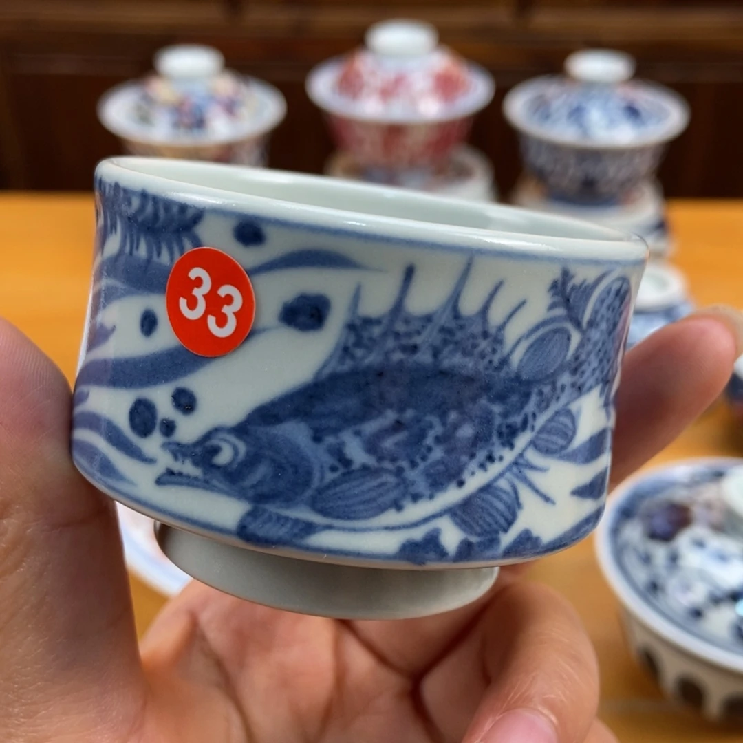 手绘现代茶具非古董