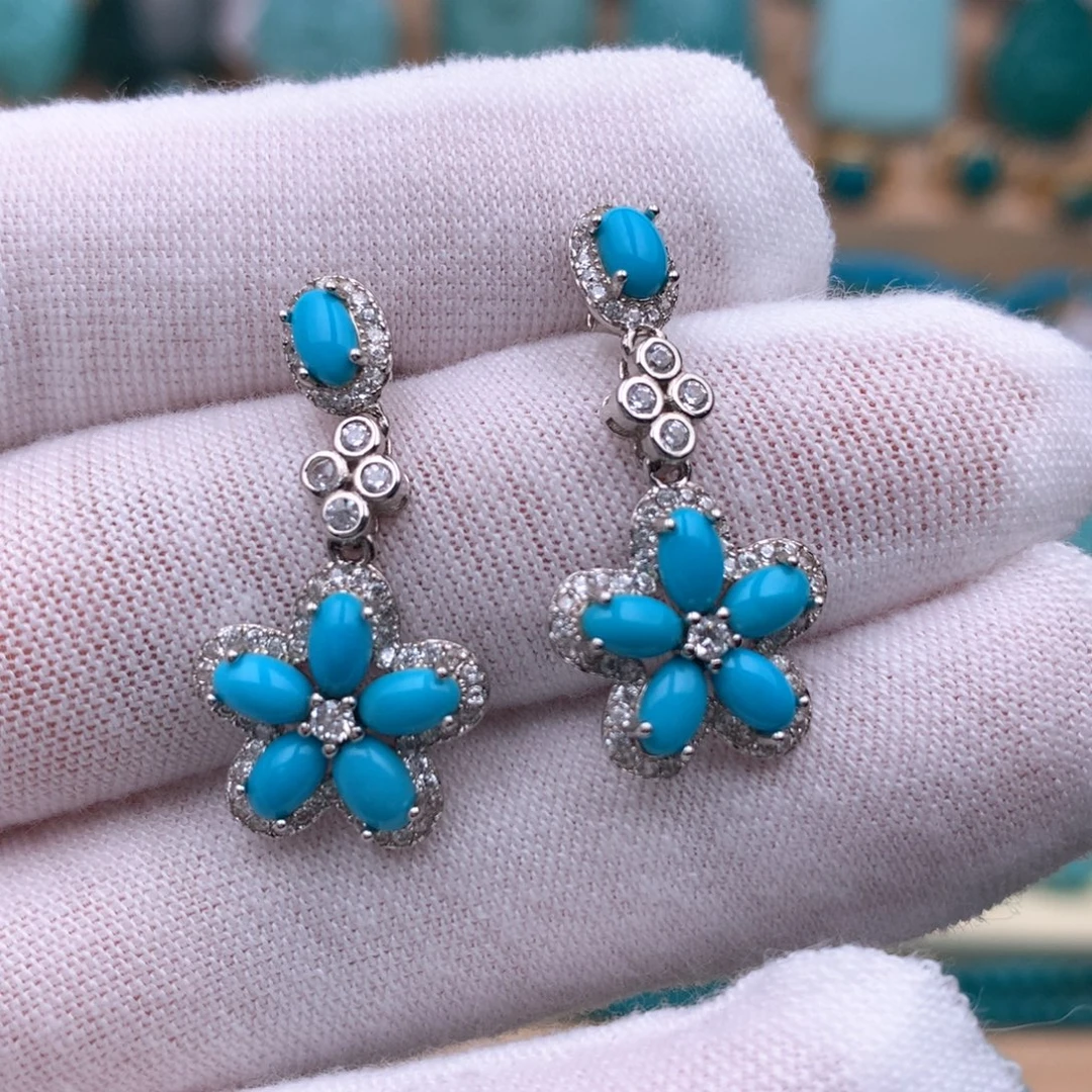 绿松石银S925镶嵌珠宝奇石