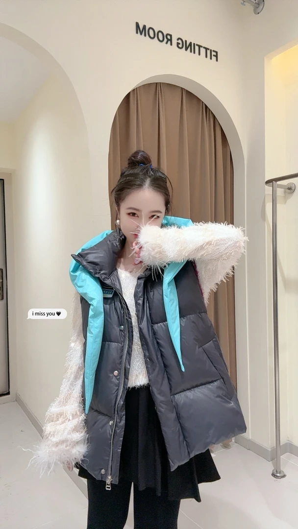 大观欧货时尚百搭简约加厚马甲